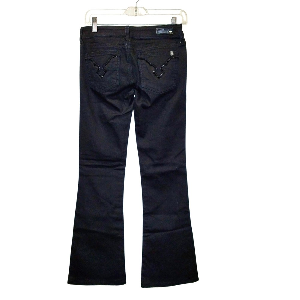 Buffalo David Bitton Women’s Felow Midrise Stretch Flare Black Jeans Size 25